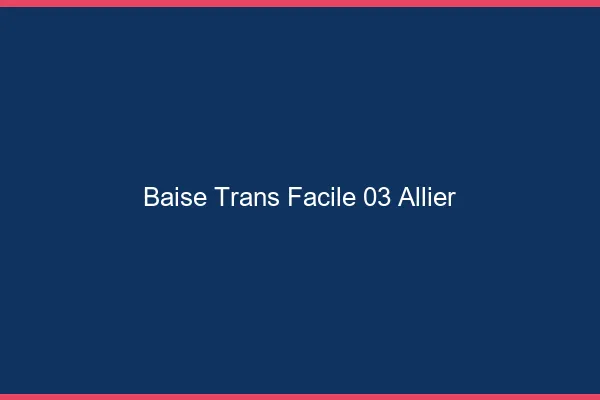 Baise Trans Facile 03 allier