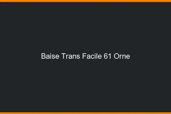 Baise Trans Facile 61 orne