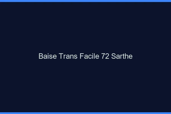Baise Trans Facile 72 sarthe