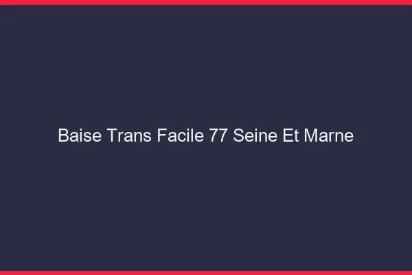 Baise Trans Facile 77 seine-et-marne