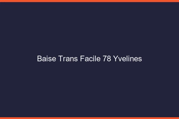 Baise Trans Facile 78 yvelines