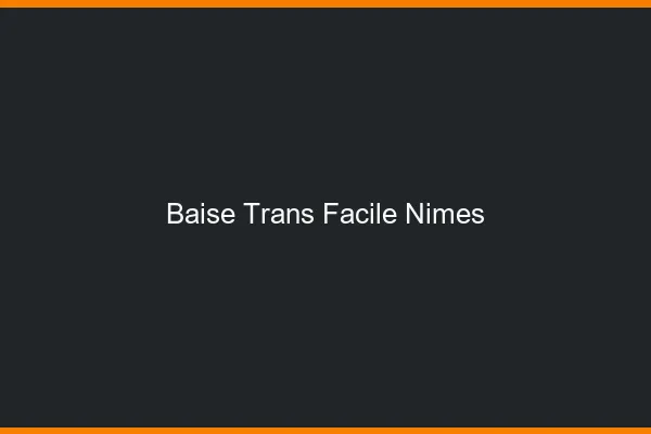 Baise Trans Facile Nîmes