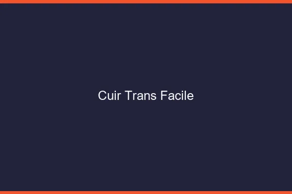 Cuir trans facile