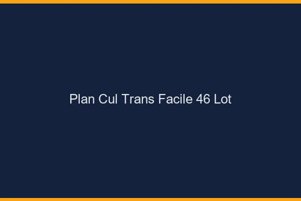 Plan Cul Trans Facile 46 lot