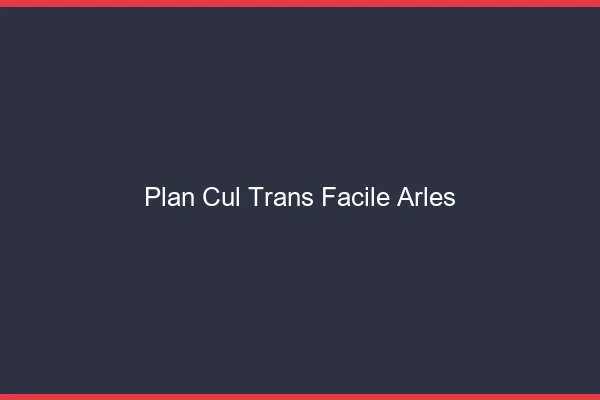 Plan Cul Trans Facile Arles