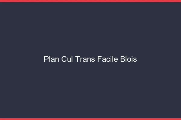 Plan Cul Trans Facile Blois