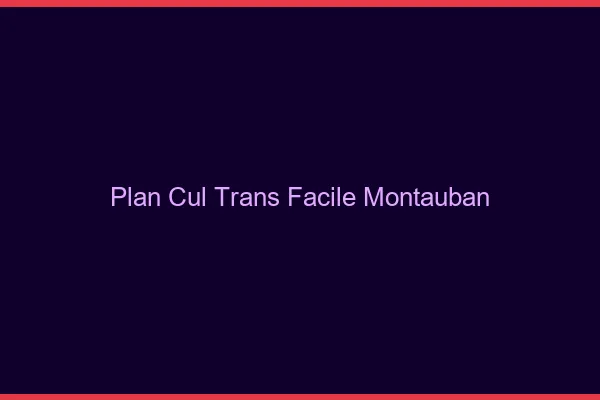 Plan Cul Trans Facile Montauban
