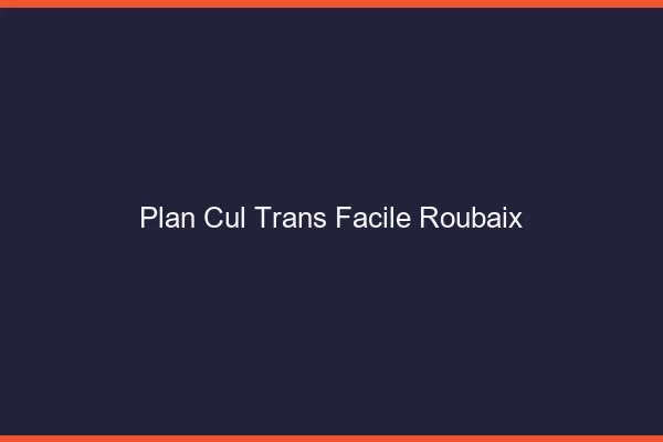 Plan Cul Trans Facile Roubaix