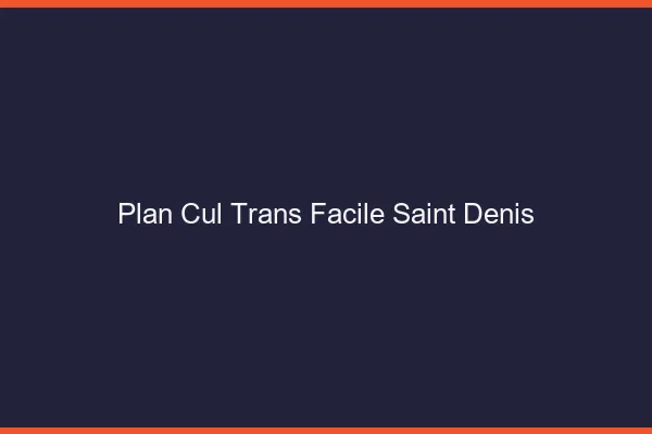 Plan Cul Trans Facile Saint-Denis