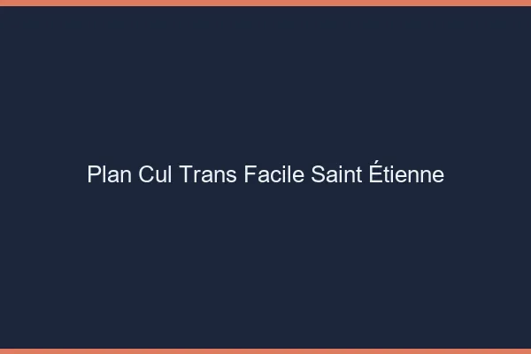 Plan Cul Trans Facile Saint-Étienne