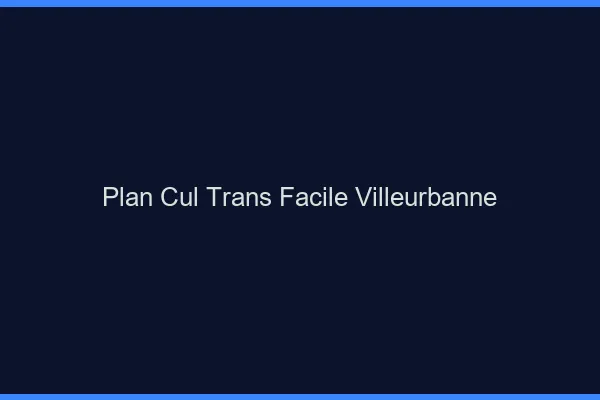 Plan Cul Trans Facile Villeurbanne