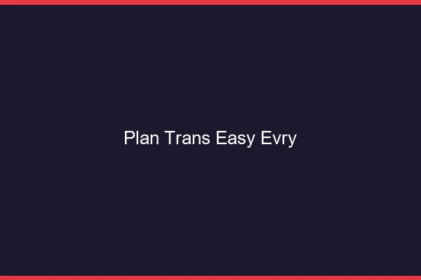 Plan Trans Easy Évry