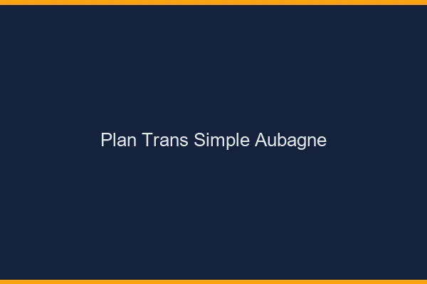 Plan Trans Simple Aubagne