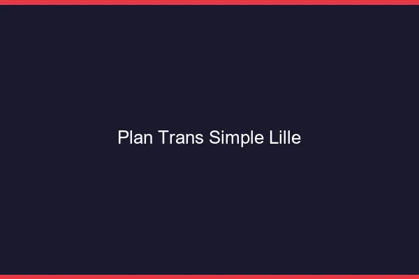 Plan Trans Simple Lille