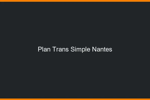 Plan Trans Simple Nantes