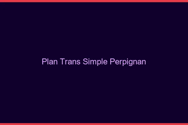 Plan Trans Simple Perpignan
