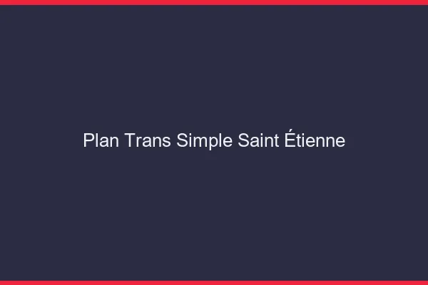 Plan Trans Simple Saint-Étienne
