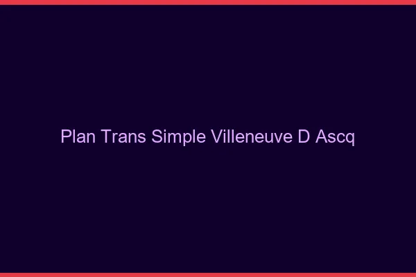 Plan Trans Simple Villeneuve-d'Ascq