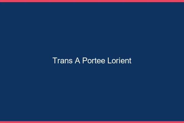 Trans à Portée Lorient