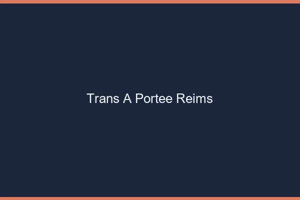 Trans à Portée Reims