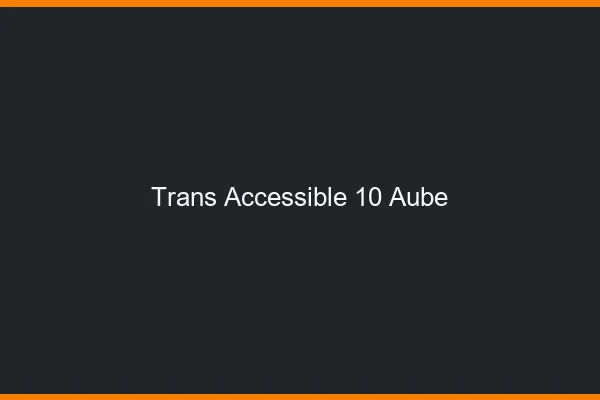 Trans Accessible 10 aube