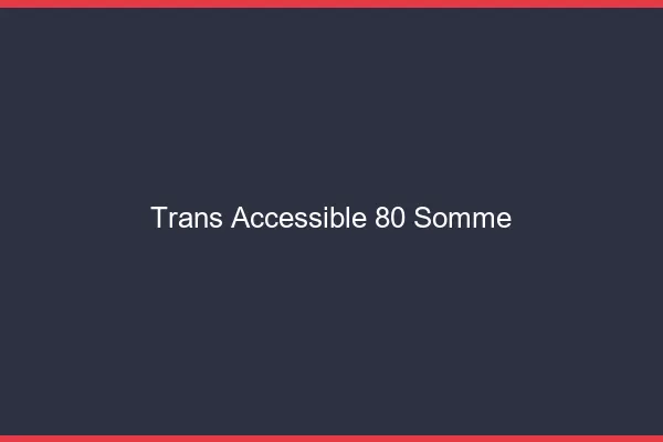 Trans Accessible 80 somme