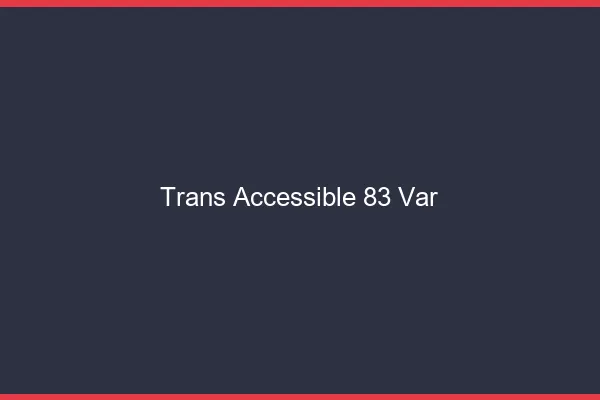 Trans Accessible 83 var