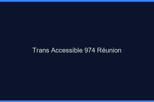 Trans Accessible 974 reunion