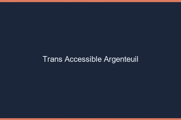 Trans Accessible Argenteuil