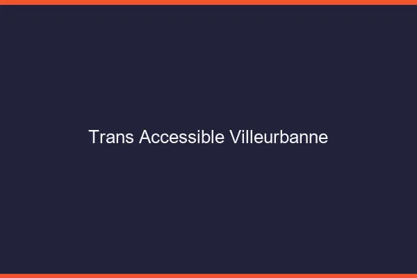 Trans Accessible Villeurbanne