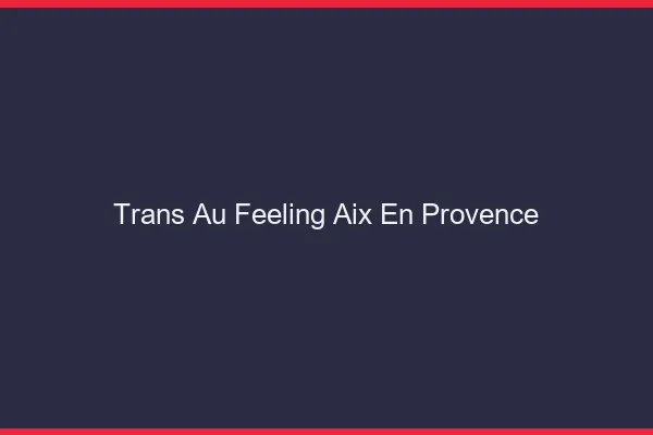 Trans au Feeling Aix-en-Provence