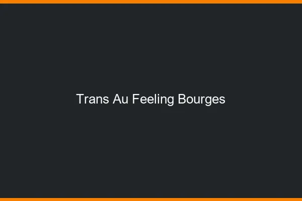 Trans au Feeling Bourges