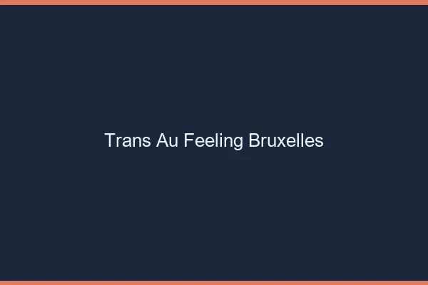 Trans au Feeling Bruxelles