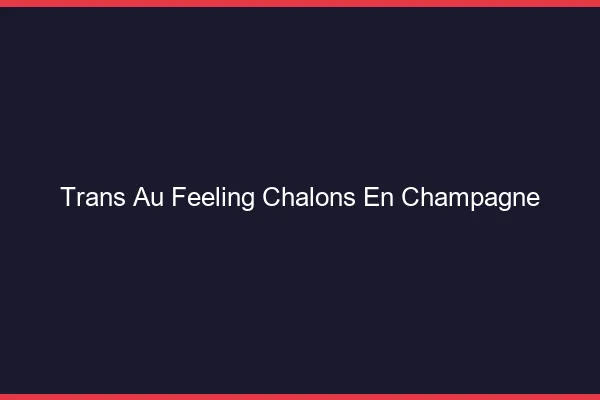 Trans au Feeling Châlons-en-Champagne