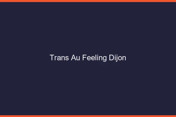 Trans au Feeling Dijon