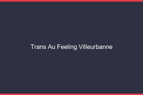 Trans au Feeling Villeurbanne