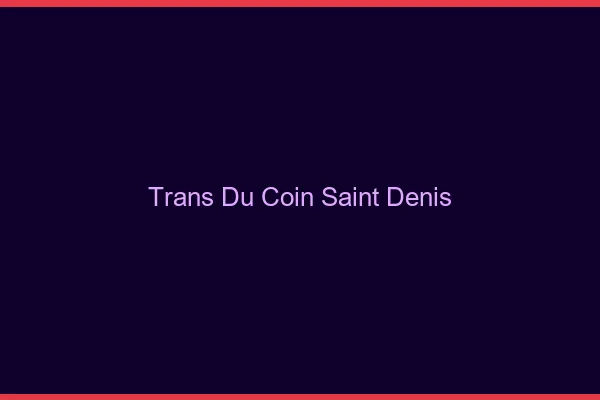Trans du Coin Saint-Denis