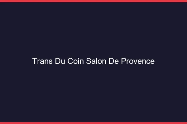 Trans du Coin Salon-de-Provence