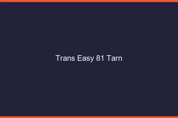 Trans Easy 81 tarn