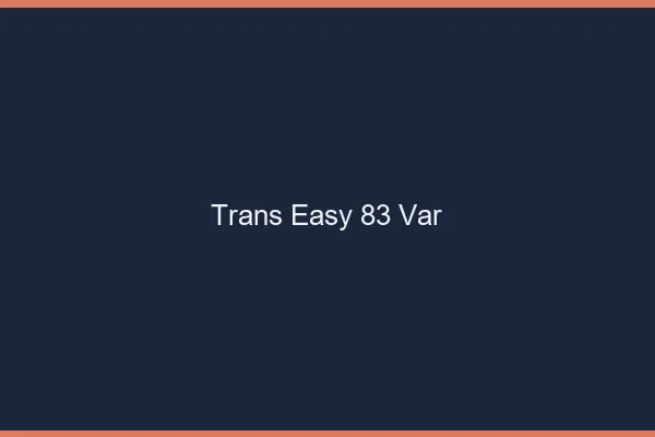 Trans Easy 83 var