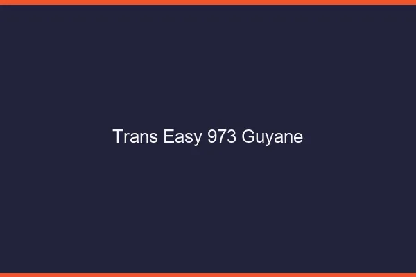 Trans Easy 973 guyane