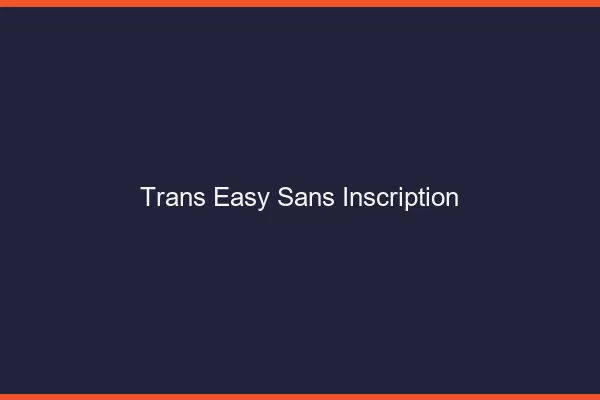 Trans easy sans inscription