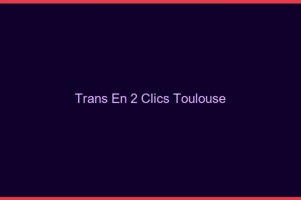 Trans en 2 Clics Toulouse
