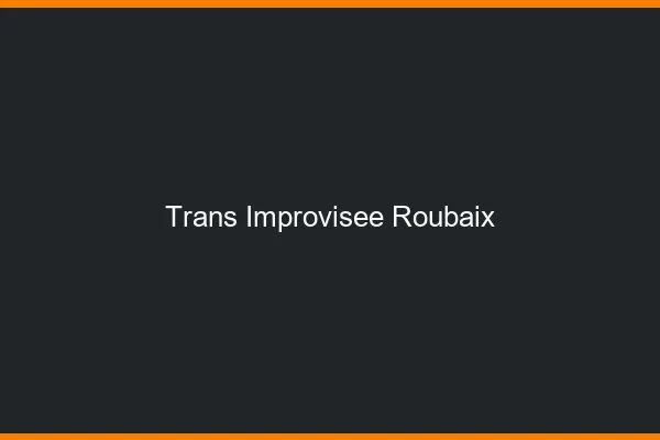 Trans Improvisée Roubaix