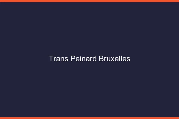 Trans Peinard Bruxelles