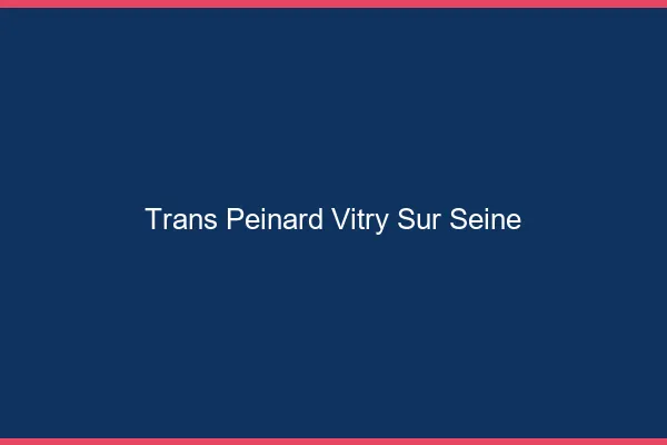 Trans Peinard Vitry-sur-Seine