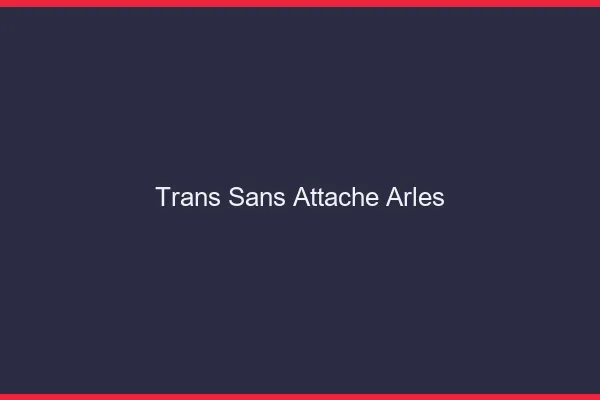 Trans Sans Attache Arles