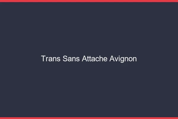Trans Sans Attache Avignon