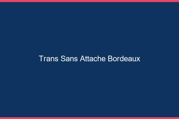 Trans Sans Attache Bordeaux