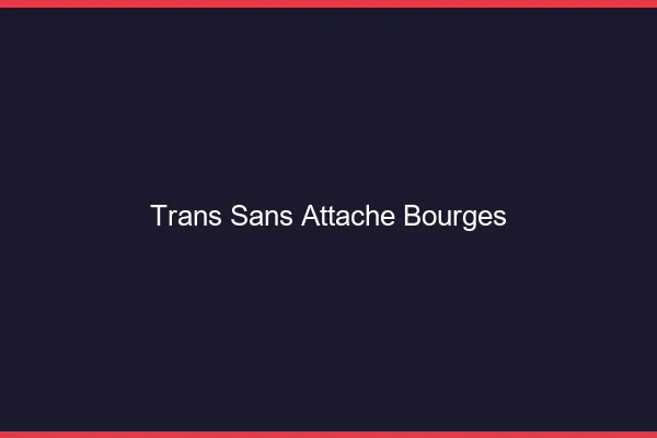 Trans Sans Attache Bourges